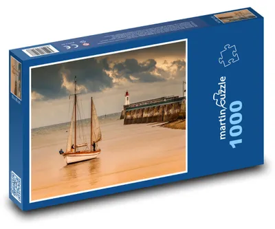 Zdjęcie produktu dla Puzzle 1000 Żaglówka przy latarni - martinpuzzle