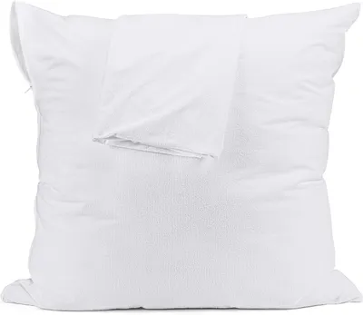 Zdjęcie produktu dla Komplet poszewek na poduszki (80 x 80 cm, zestaw 2 szt.) – wodoodporne, wykonane z frotte, z zamkiem błyskawicznym