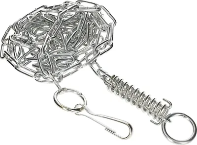 Image de KOTARBAU® Chaîne pour chien 5 mm 3m avec ressort amortisseur et fermoir Fil d'acier galvanisé solide Protection pour le chien