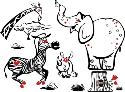 Image de Stickers muraux pour enfants, ensembles bicolores