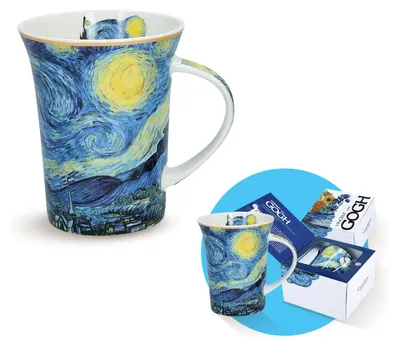 Produktbild von Carmani - Van Gogh Sternennacht Tasse - Tassen & Becher - Geschenkidee - Vintage Dekoration - Set aus 2