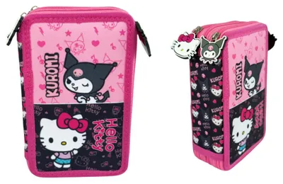 Produktbild von Hello Kitty & Kuromi Federmä ppchen, 3-fach