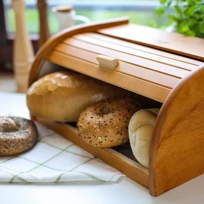 Produktbild von Brotbehälter mit Deckel, Küche, silber, 20cm