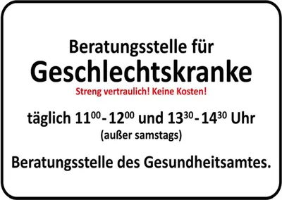 Produktbild von vianmo Holzschild 30x40 cm Beratungsstelle Geschlechtskranke