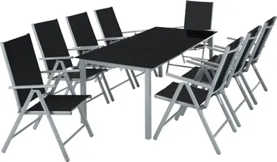 Image de Ensemble de sièges en aluminium 8+1 - argent