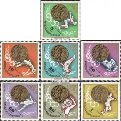 Produktbild von Briefmarken Mongolei 1972 Mi 748-754 (kompl.Ausg.) postfrisch Medaillengewinner 72, München