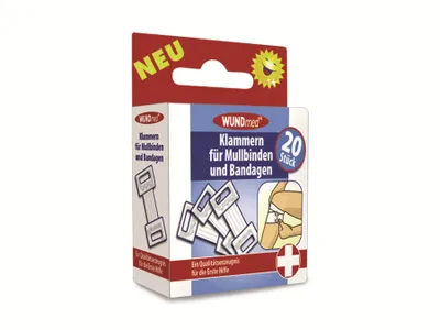 Image de WUNDmed® 05-022 WUNDmed® Verbandklammern 05-022 beige 1,5 x 3,5 cm, 20 St.