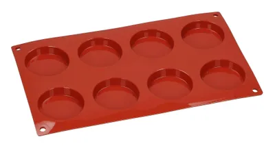 Produktbild von Backform Dessertform Keksform Silikon FLORENTINER 2x4= 8 BPA-frei Lebensmittelecht Antihaftbeschichtet für Backöfen, Mikrowelle oder Gefrierschränke