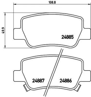 Produktbild von Brembo Bremsbelagsatz, Scheibenbremse Hinterachse P 83 112