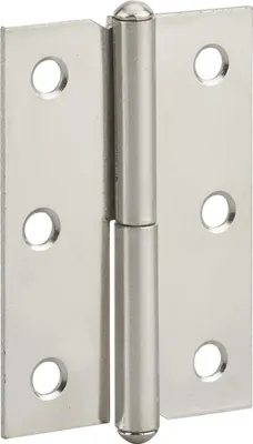 Image de Paumelle de porte de meuble / porte légère, 60x40mm, acier, droite - THIRARD