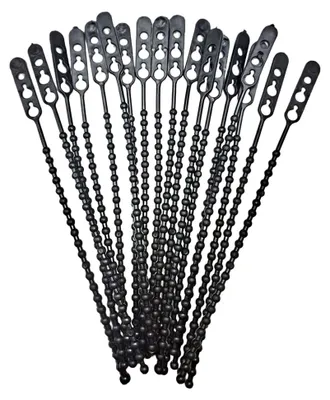 Produktbild von 100 Schnellbinder in Schwarz, 190 mm lang, wiederverschließbar