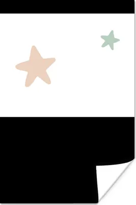 Produktbild von MuchoWow® Poster Sterne - Pastell - Mädchen - Jungen - Kinder 120x90 cm - Wandbild
