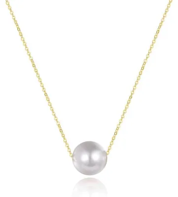 Produktbild von Choker Halskette mit Süßwasser Zuchtperle 925 Sterling Silber 8mm AAA+ Qualität 40-45cm verstellbar