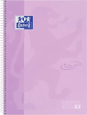Produktbild von Oxford - Notizbuch Touch Peabook A4+ 4-Loch-Linie 80 Blatt Pastellviolett