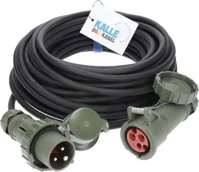 Produktbild von Kalle Verlängerungskabel CEE 230V 16A 2,5mm² Aquasafe Military IP67 50 Meter