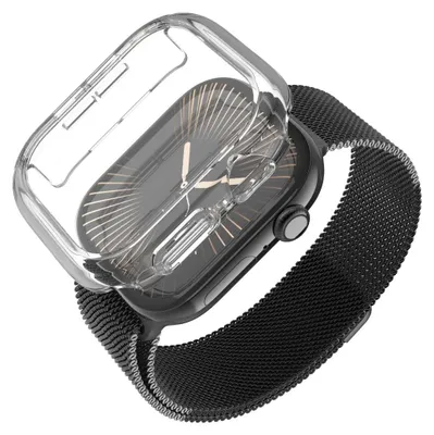 Immagine prodotto di Custodia protettiva con vetro temperato per Apple Watch 10 42 mm, Fixed Pure Watch, trasparente