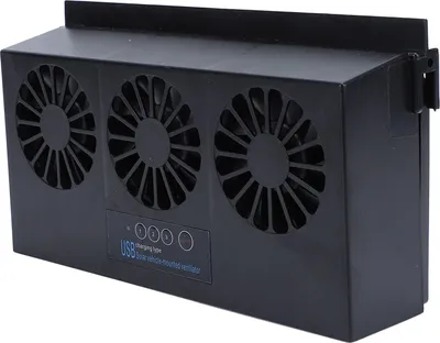 Obrázek produktu pro Solární výfukový ventilátor do auta 3 hlavy Odstraňování zápachu Multifunkční čistič vzduchu Chladicí ventilátor pro domácí automobilovou kancelář Černá barva