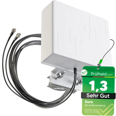 Produktbild von 5G LTE Antenne Außenantenne Multiband MiMo Richtantenne Duo Antenne 2x9 dBi max. Verstärkung 5G / 4G / 3G  Wetterfest Outdoor für LTE Router mit SMA Anschluss für alle Netze 690-3800 MHz