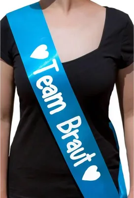 Produktbild von Oblique Unique Schärpe Team Braut JGA Junggesellinnenabschied Hen Party türkis