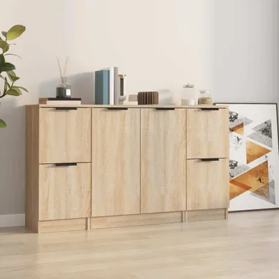 Obrázek produktu pro vidaXL Příborníky 3 ks Dub Sonoma Dřevěný materiál