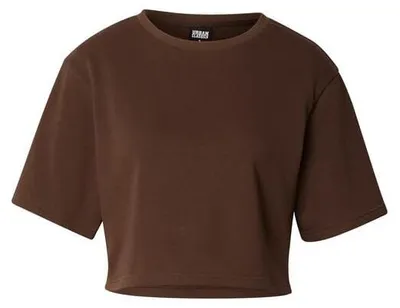 Immagine prodotto di Maglietta Urban Classics da donna, modello corto in spugna leggera, marrone, taglia L