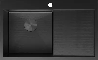 Immagine prodotto di Mexen Exar lavello in acciaio inossidabile a 1 vasca con scolapiatti, sinistro 780 x 480 mm, nero HC - 6433781010L-70HC
