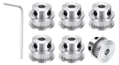 6er-Set GT-2 30T Alu-Zahnriemenscheibe, 8 mm Bohrung, 30 Zähne