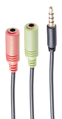 Produktbild von shiverpeaks BS14-05041, 2 x 3.5mm, Weiblich, 3.5mm, Männlich, 0,25 m, Schwarz