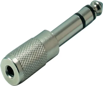 Produktbild von Audio Adapter 6,3mm Klinke Stereo Stecker auf 3,5 mm Stereo Buchse, Metall, Good Connections®