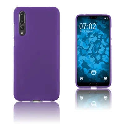 Produktbild von PhoneNatic Case kompatibel mit Huawei P20 Pro - lila Silikon Hülle matt Cover