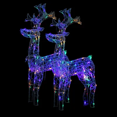 Image de Décorations de Noël de renne 2 pcs 60x16x100 cm Acrylique