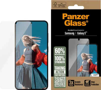 Obrázok produktu pre PanzerGlass Ultra-Wide Fit temperované sklo pre Samsung Galaxy S25
