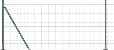 Produktbild von vidaXL Geschweißter Drahtzaun mit Betonfundament 10 x 0,8 m (B x H)