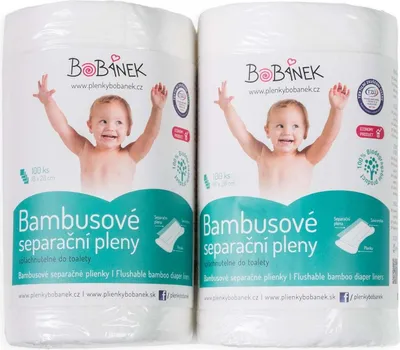 Immagine prodotto di Bobanek Pannolini di separazione in bambù in confezione da 2 x 100 pz