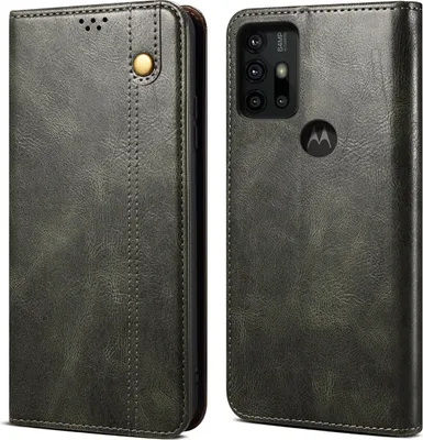 Produktbild von Moto G30 Hülle, Leder Flip Brieftasche Schutzhülle mit Standfunktion für Motorola Moto G30 Grün