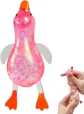 Produktbild von Süßer Enten Stressball 2 Stück, Squishy Anti Stress Spielzeug, weicher Knautschball Geschenk für Kinder & Erwachsene