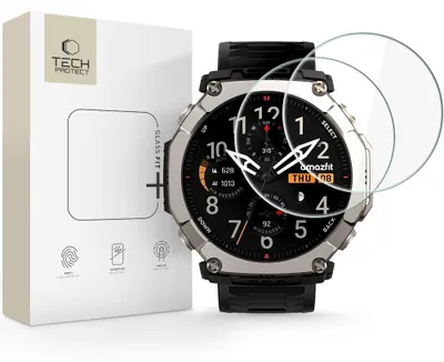 Produktbild von Gehärtetes Glas für Amazfit T-REX Ultra 2, Tech-Protect Glass Fit Plus, 2 Stück