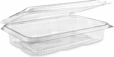 Produktbild von 50x Rechteckschale Aufbewahrungsbox klar mit Deckel 800 ml PET