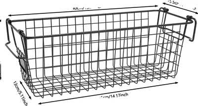 Obrázek produktu pro Úložné koše, stohovatelný design, odolná železná konstrukce, černá barva