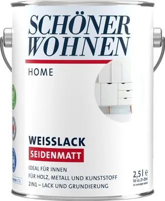 Produktbild von Schöner Wohnen Home Heizkörperlack seidenmatt 2,5 Liter weiß - NEU