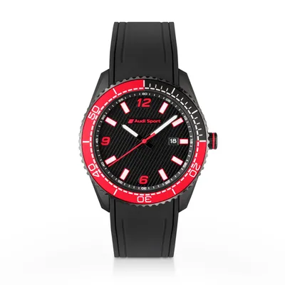 Produktbild von Original Audi Sport Uhr, Herren, schwarz/rot