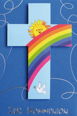 Produktbild von Kommunion - Glückwunschkarte im Format 11,5 x 17 cm mit Briefumschlag