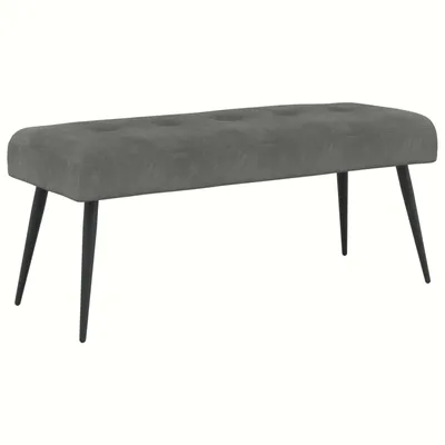 Produktbild von Bank mit Knopfheftung Dunkelgrau 110 x 40 x 46 cm Samt