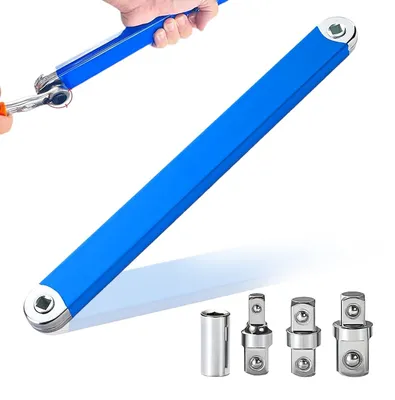 Zdjęcie produktu dla Klucz nasadowy z przegubem i adapterem do różnych rozmiarów