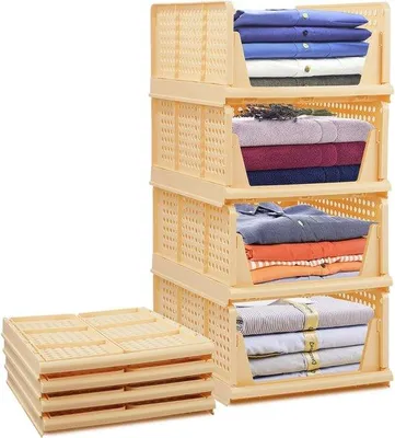 Produktbild von Famanu Aufbewahrungsboxen Set aus 4 faltbaren Kunststoffboxen - vielseitig einsetzbar