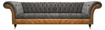 Produktbild von r Chesterfield 4-Sitzer Designer Viersitzer Textil Couch Sofas