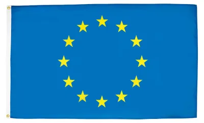 Productafbeelding van 2 vlaggen van Europa – 90 x 60 cm – Europese Unie – 100% polyester met metalen oogjes