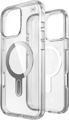 Two clear phone cases are shown side-by-side against a white background.