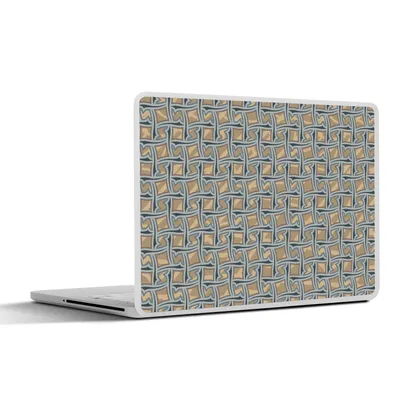 Produktbild von MuchoWow® Laptop Aufkleber Sticker Cover Braun - Muster - Geometrie 31x22.5 cm - Laptop-Deko