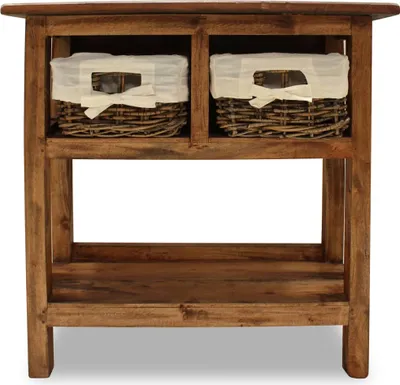Image de vidaXL Table console en vieux bois massif 69 x 28 x 70 cm